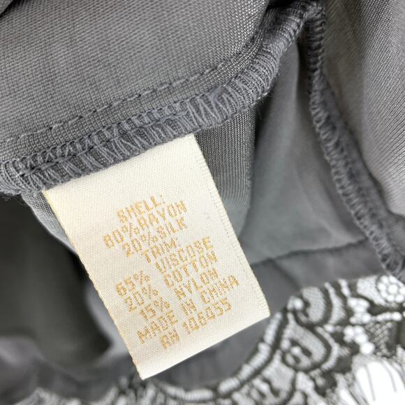 Gold Hawk Dress Women's Size S Velvet A-Line Midi Long Sleeve Dark Gray NWT - Picture 6 of 8